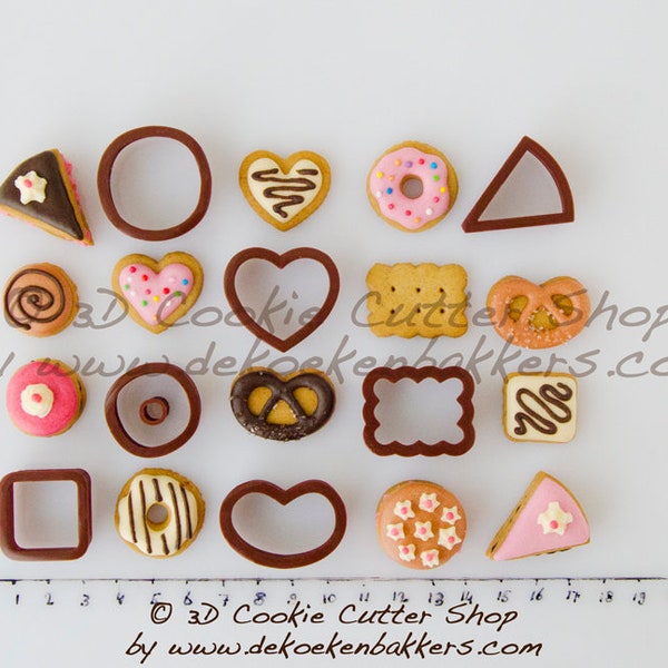 Miniature Cookies, Cakes & Chocolates Cookie Cutter Set