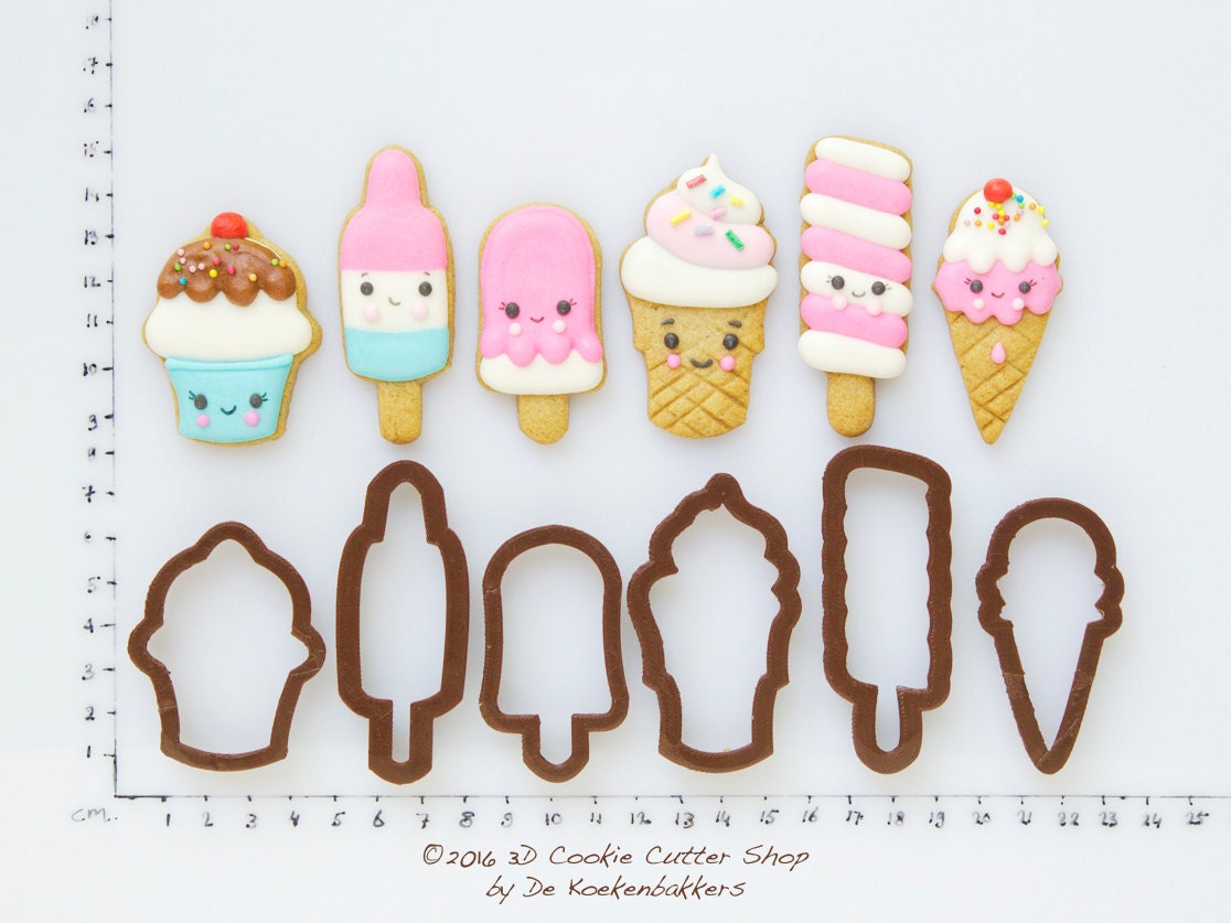 Ice Cream Cookie Cutter Set Etsy