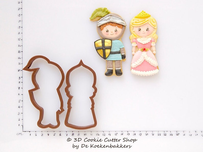 Princess & Knight Cookie Cutter Set | Biscuit - Fondant - Clay Fairytale Cutters image 1