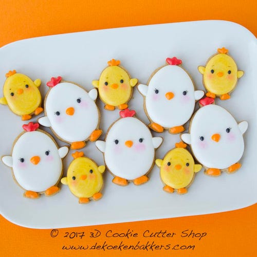 Set of 5 Easter Cookie Sticks Cookie Cutter and Fondant Cutter Etsy