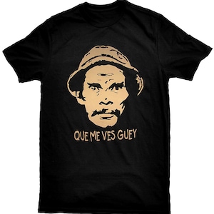 Que Me Ves Guey Black T-Shirt image 1