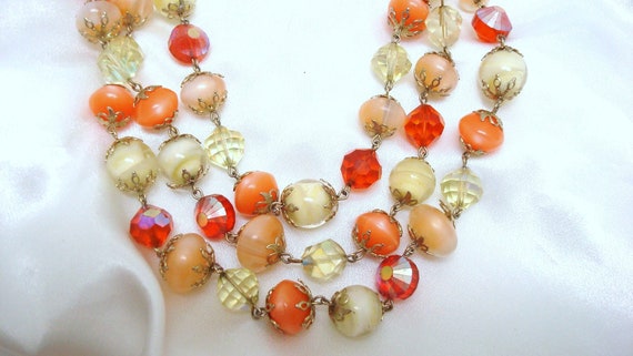 Vendome Yellow Opaline Bead Orange Opaline Bead  … - image 7