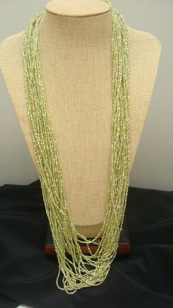 Joan Rivers Celadon Green Czech Seed Glass Bead Lo