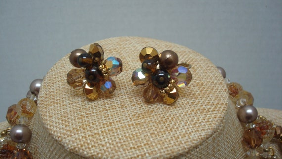 Vendome Beige Copper Bronze Beads German Givre Be… - image 4