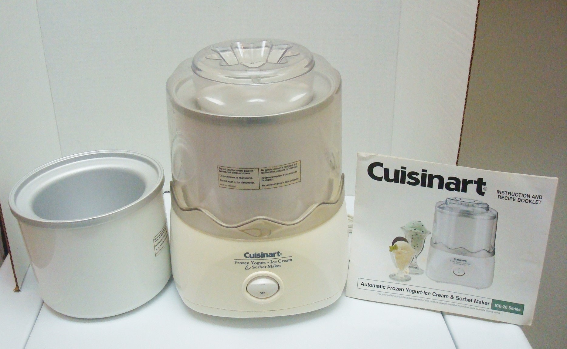 Cuisinart Ice Cream Sorbet Frozen Yogurt Maker With Two Freezer