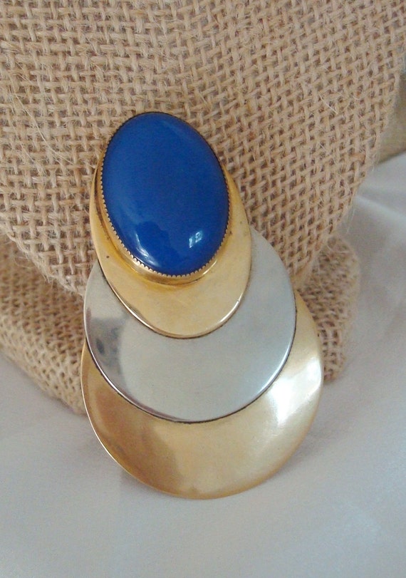 Handcrafted Dizan Brass Silver Medium Blue Chalced