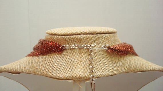 Whiting and Davis Shimmering Copper Enamel Mesh B… - image 4