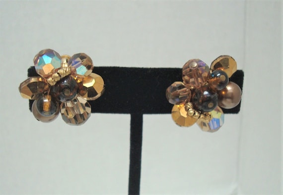 Vendome Beige Copper Bronze Beads German Givre Be… - image 9
