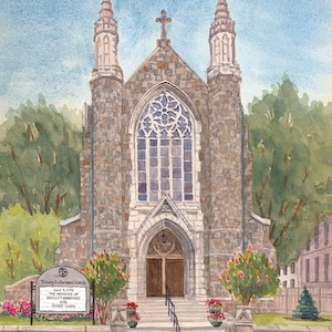 Custom Watercolor House Portrait: Hand-Painted New Home Art (11x14")