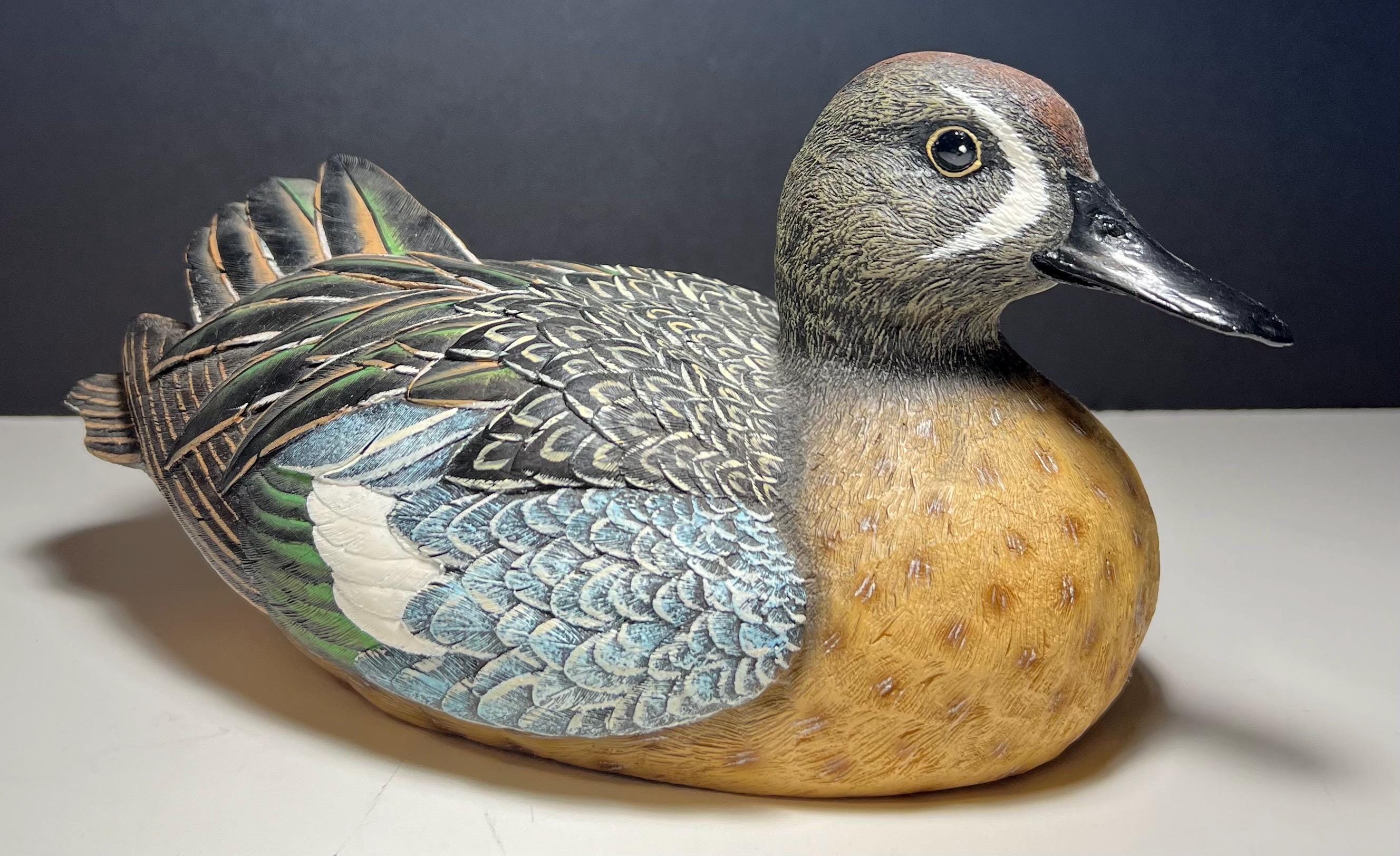 Vintage Early 2000's Cabela's Exclusive Wood Duck Decoy Resin Cast