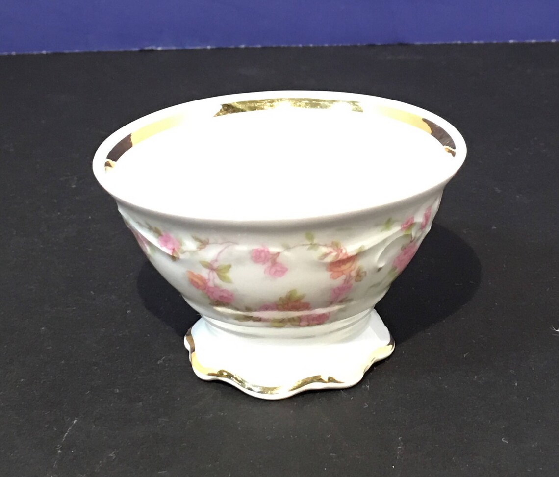Vintage Floral Pink Rose Bavaria Schumann Arzberg Germany Gold Accents ...