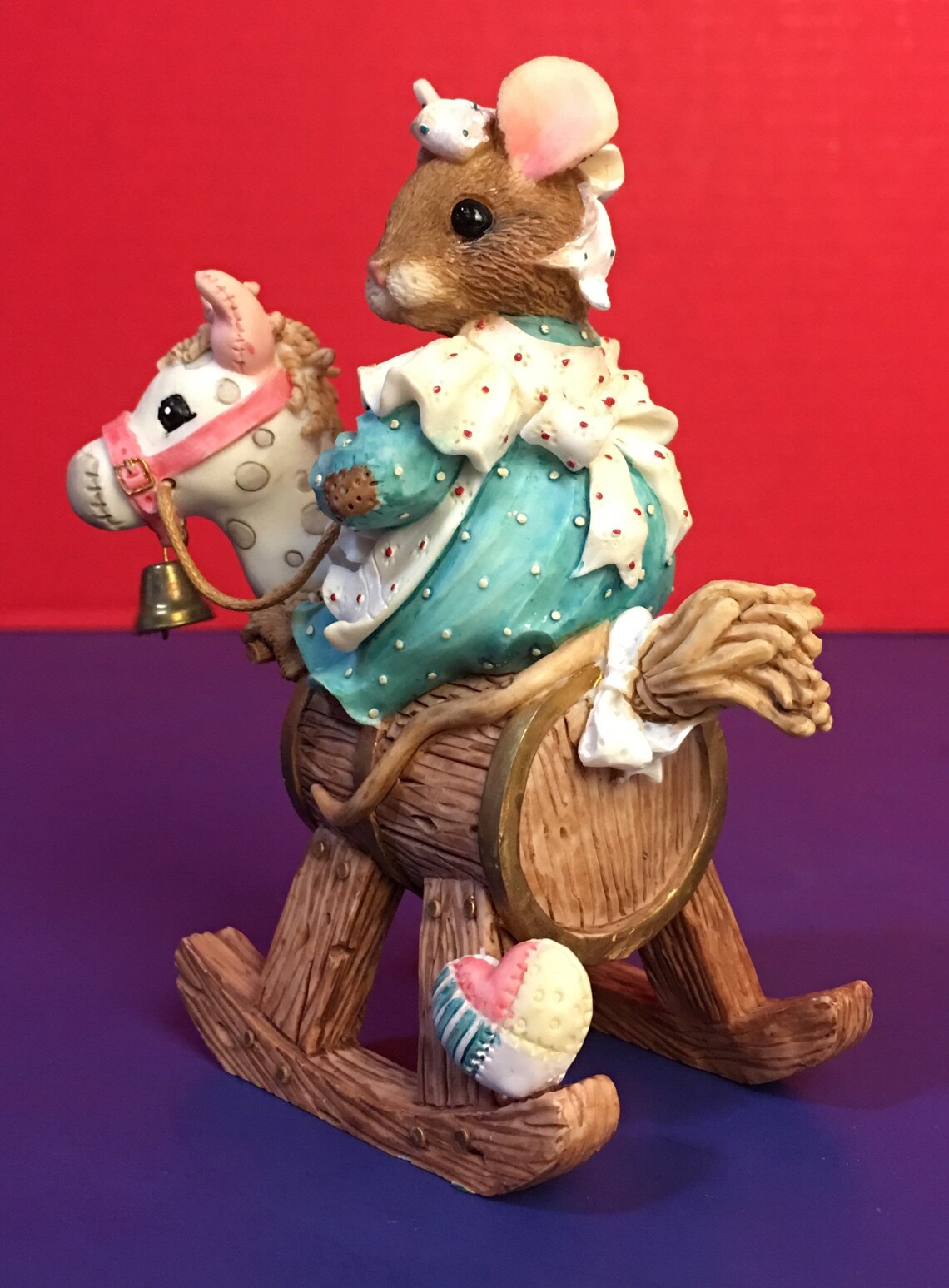 Vintage ratón hembra en Ricking Horse Tenía un pequeño Etsy España