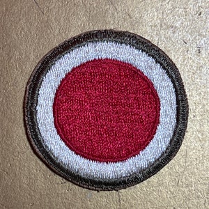 Vintage Round Army World War 2 37th Infantry Division GreenBack O.D. Border Embroidered Patch