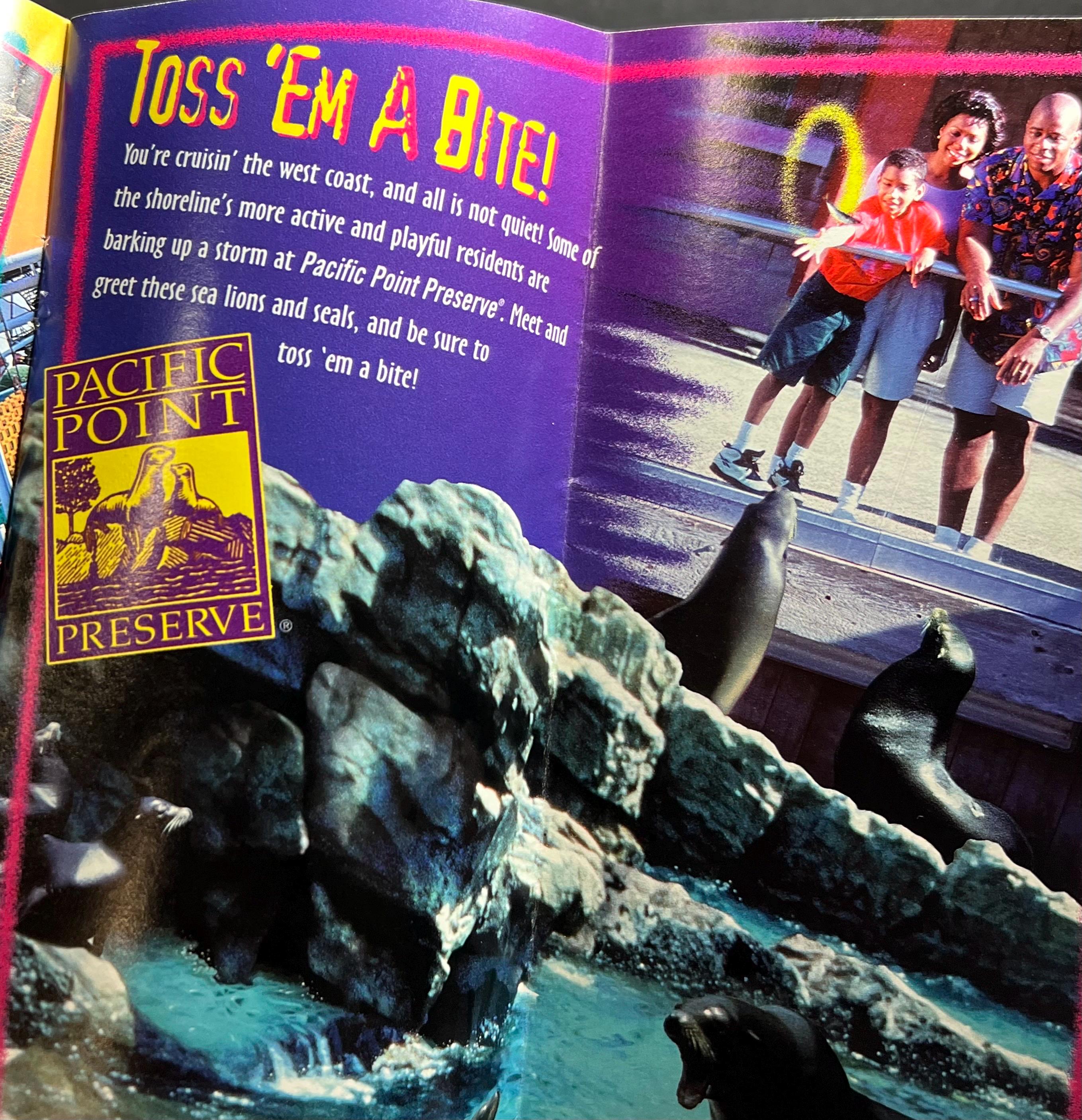 Vintage 1997 Seaworld Guide Book Information Brochure Flyer Theme