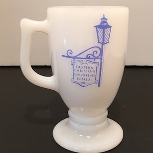 Vetro di latte Retreat vintage bianco cristiano orientale bambini tazza bevente
