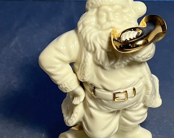 Vintage 1999 Santa With French Horn Fine Porcelain Figurine