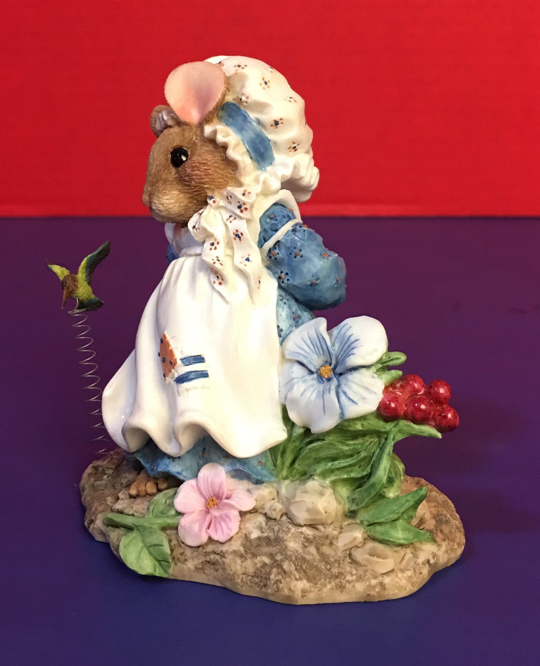 Hummingbird Mouse Vintage Female Mouse With Hummingbird “little Betty Blue” Cast Resin ...
