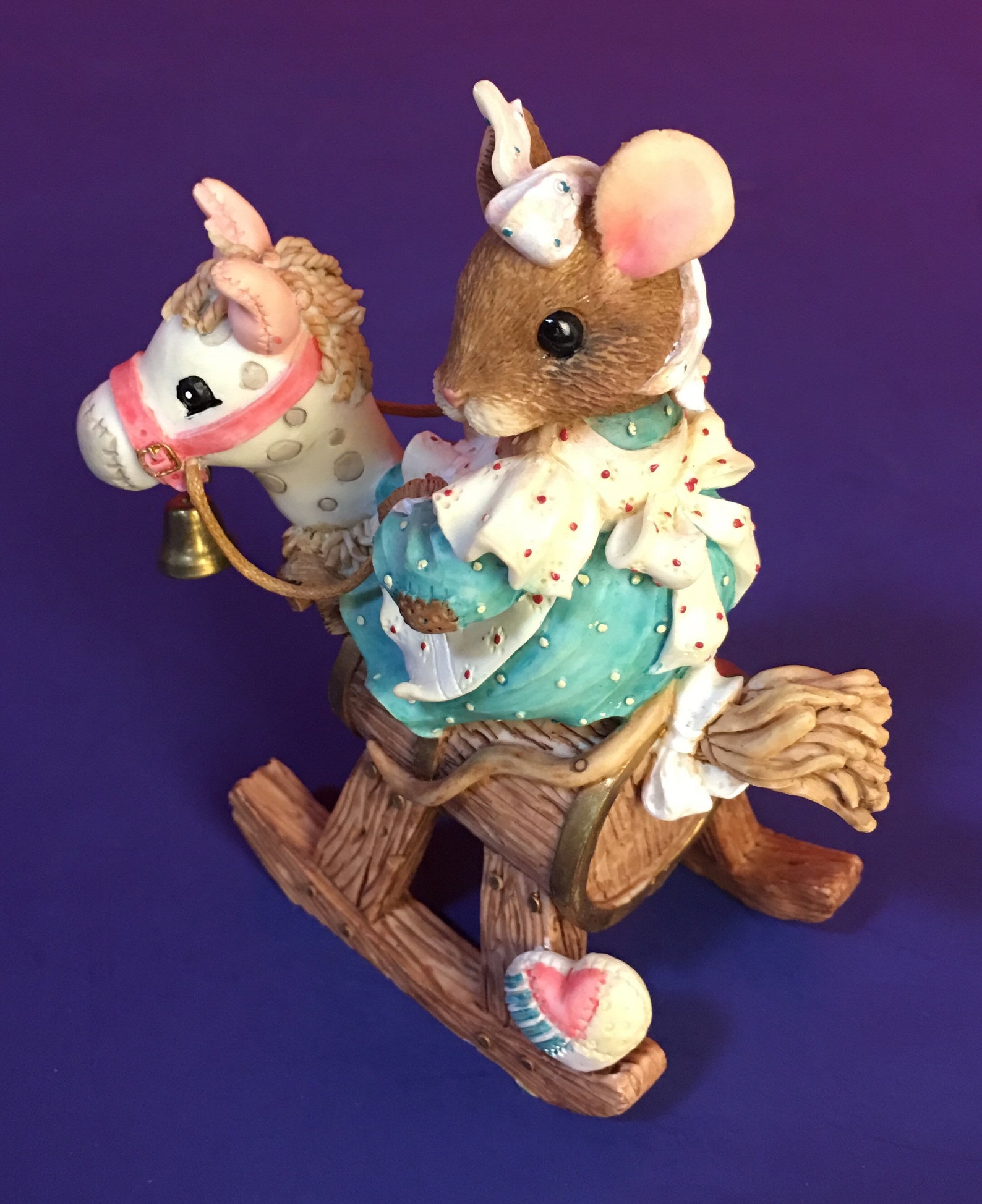 Vintage ratón hembra en Ricking Horse Tenía un pequeño Etsy España