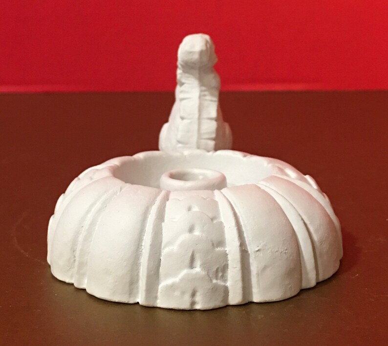 Vintage 1940s White Squirrel Candle Holder Cast Resin Etsy