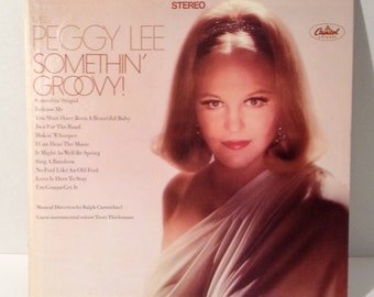 1967 Miss, Peggy Lee Somethin Groovy Vinyl Record with Stereo