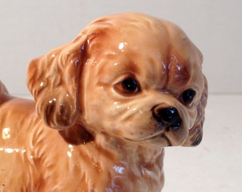 1960&#39;s Porcelain Orange Little Spaniel
