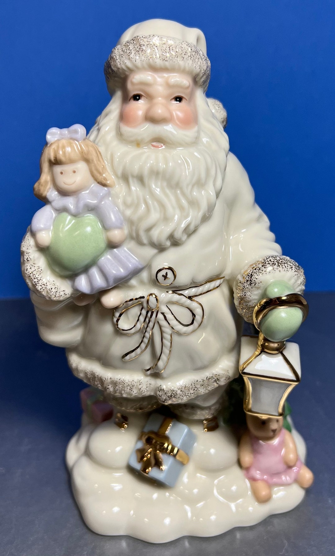 Vintage Before 2000 Lenox Christmas Santa Claus Porcelain Figurine - Etsy