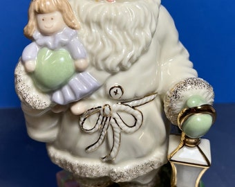 Vintage Before 2000 Lenox Christmas Santa Claus Porcelain Figurine