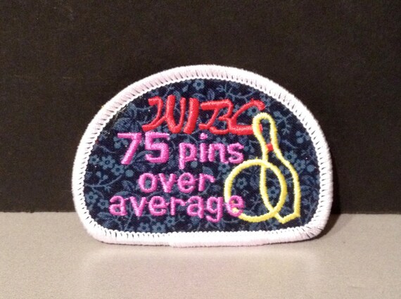 Vintage WIBE 75 pins over average embroidered pat… - image 1