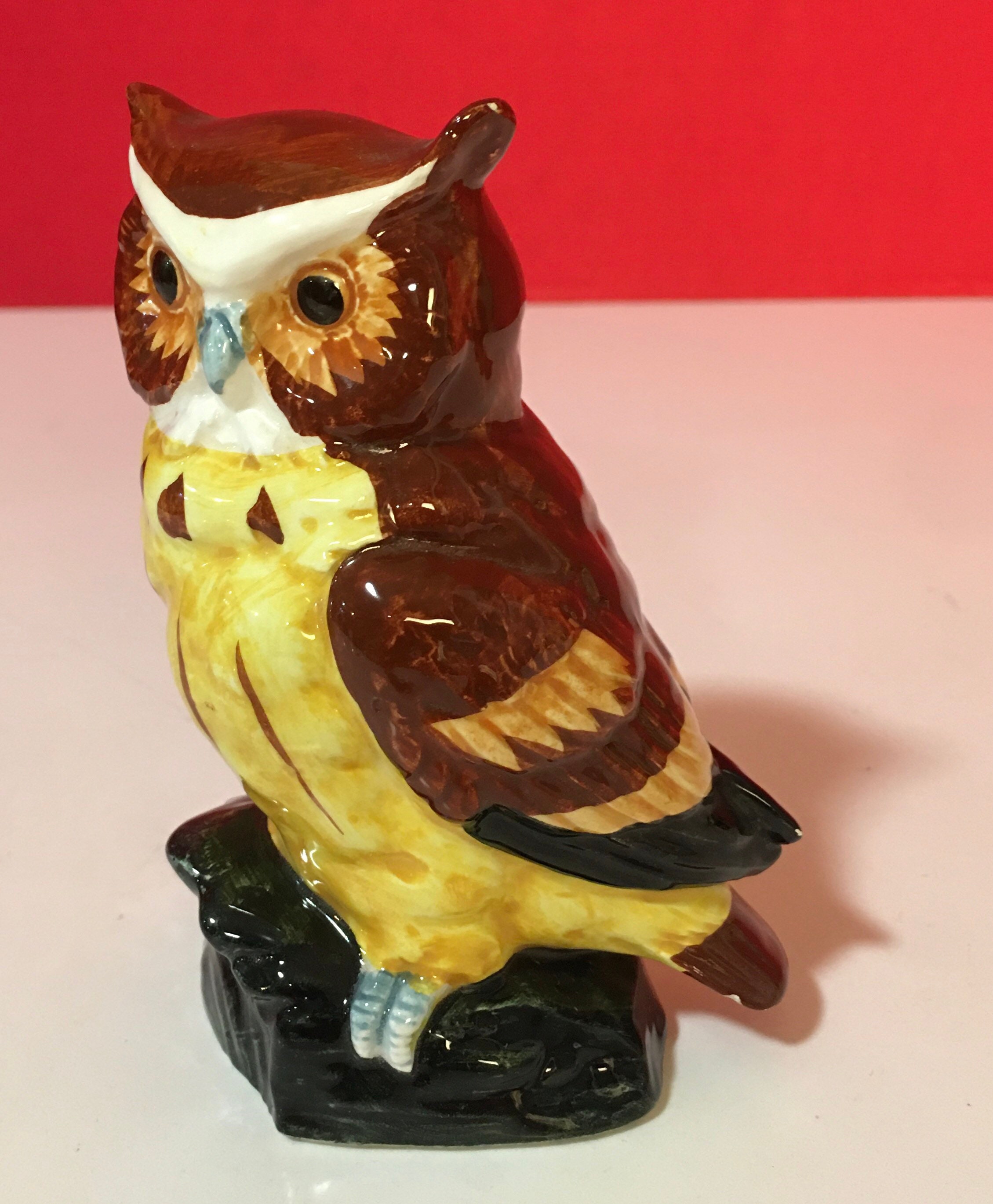 Vintage Owl Porcelain Figurine