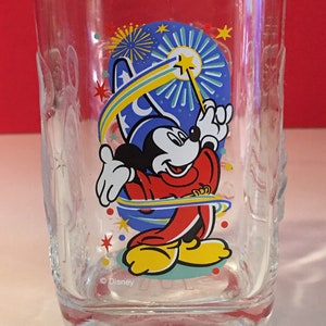 Rare McDanalds 2000 Disney Collectible Mickey Mouse Millennial Glass Drinking Tumbler