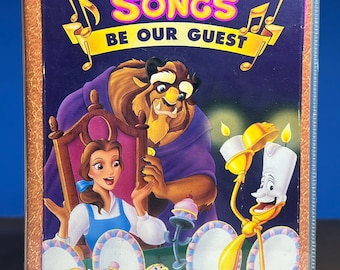 Vintage 1992 Disney’s Sing Along Songs Be Our Guest Volume Ten VHS Tape With Plastic Case