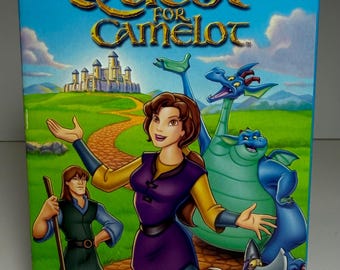Rare Vintage 1998 “Quest For Camelot” Sing-Along VHS Cassette Tape With Original Paper Box