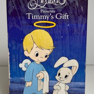 Vintage 1991 Precious Moments Timmy’s Gift: A Christmas Story VHS Animated Movie Tape With Paper Box