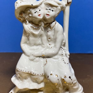 Vintage Victorian Couple Wedding Porcelain Figurine