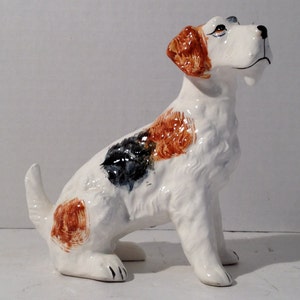 Porcelain Terrier Dog Figurine Japan 1940s