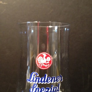 Vintage Lindener Spezial-Hannovers Spezielles German Stemmed Beer Glass