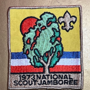 Big Square Vintage 1973 National Scout Jamboree Embroidered Patch
