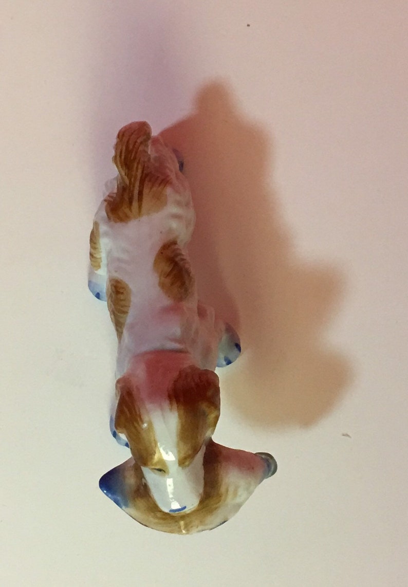 Vintage Cocker Spaniel Dog Grabbing Duck In Mouth Porcelain Figurine Japan