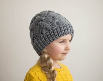 Chunky cabled merino hat, knit mens chunky cabled hat, merino wool winter hat cabled thick extra warm merino wool hat,  wool toque beanie