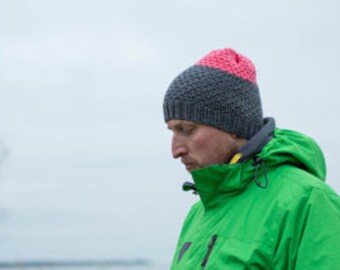 KNIT MERINO HAT, wool knit hat, structured mens beanie, knit kids hats, mens knit toque beanie hat, natural wool merino hat, knit toque