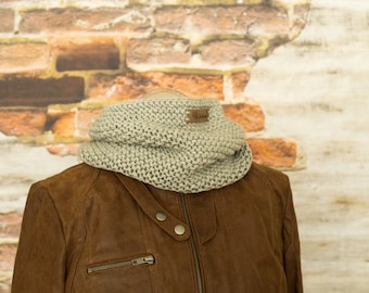 Chunky merino wool cowl, knit cowl scarf merino neck warmer, mens scarf, tube scarf, knit shawl