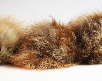 Hübscher roter Fuchs 13 cm Pom Pom! Echtpelz Pom-Pom, leicht zu befestigen und wieder zu entfernen, ein einzigartiges Accessoire