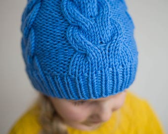 Chunky cabled merino hat, knit mens chunky cabled hat, merino wool winter hat cabled thick extra warm merino wool hat,  wool toque beanie