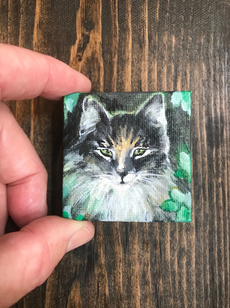Cat Portraits Custom Tiny Paintings Miniature Painting on Etsy