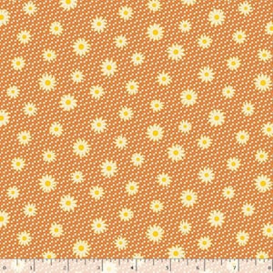 Aunt Grace Calicos by Judie Rothermel - Orange Daisy (0678  Orange)