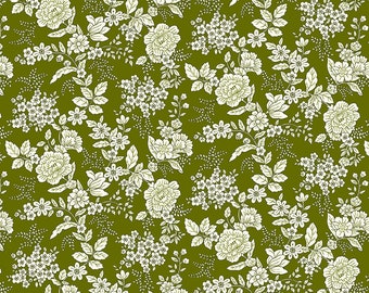 Tranquility by Kim Diehl - Dark Green Floral (826-66)