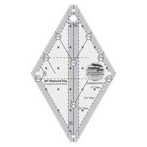 Creative Grids 60 Degree Tiny Diamond Ruler and FREE pattern from Krista Moser