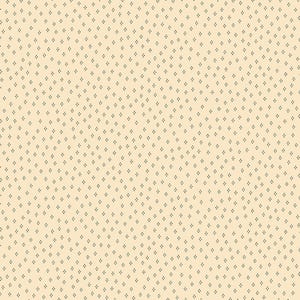 May include: A seamless pattern with a cream background and a repeating pattern of small black dots arranged in a diamond shape.