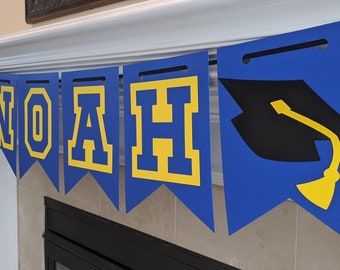 Graduation Banner Large Graduation Banner with Varsity Letters Perfect for Graduation Party Customize with School Colors
