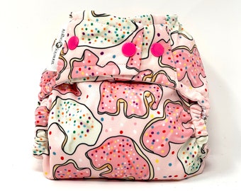 Animal Cookies Cloth Diaper Cover or Pocket Diaper (One Size)